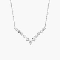 diamond necklace in 14k white gold